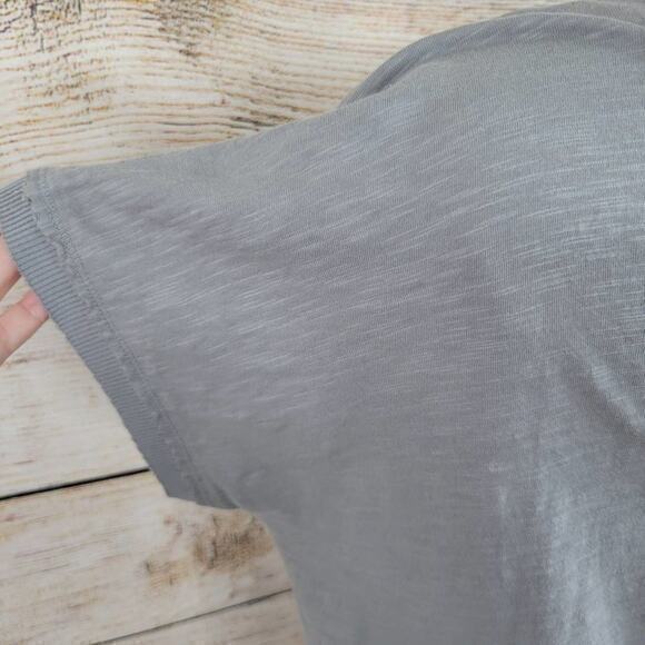 NWT Bobi Short Sleeve Rib Trim Top Overcast Green Gray Small‎ - Picture 3 of 6